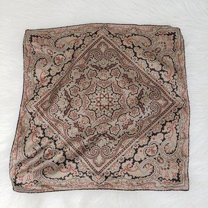 Fine 100% Silk Scarf Handkerchief by Ashear handmade/rolled in Italy unisex